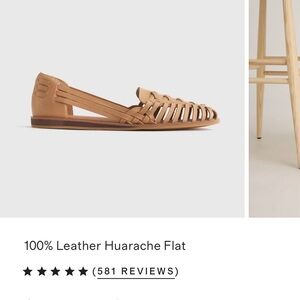 Quince Leather Huarache Flats - Cashew